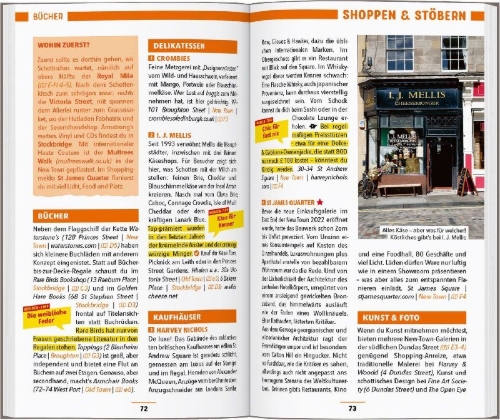 Buchcover und Innenansicht für das Buch: MARCO POLO Reiseführer Edinburgh