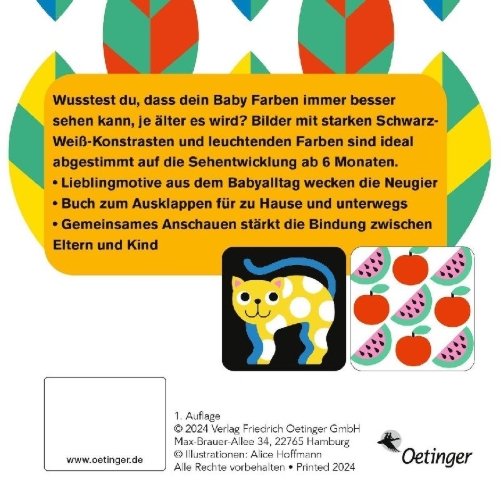 Buchcover und Innenansicht für das Buch: Erste Bilder für Babyaugen. 6-9 Monate