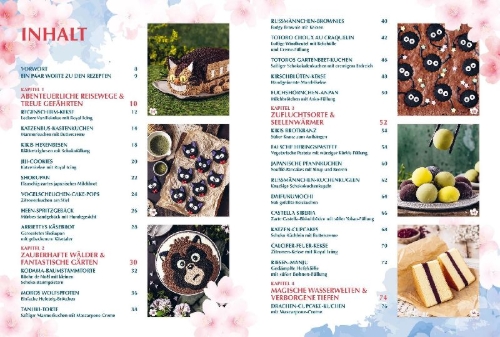 Buchcover und Innenansicht für das Buch: Das inoffizielle Ghibli-Backbuch