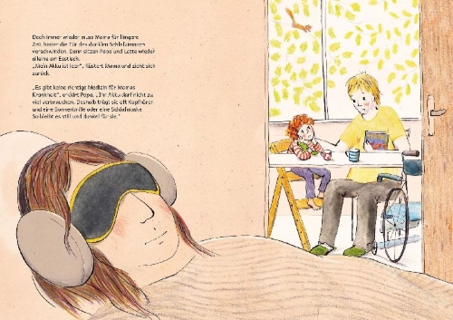 Buchcover und Innenansicht für das Buch: Mamas kaputter Akku