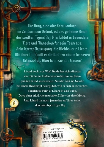 Buchcover und Innenansicht für das Buch: Stadt der bösen Tiere, Band 1 - Die Burg