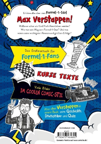 Buchcover und Innenansicht für das Buch: Sports-Superstars. Verstappen Rules