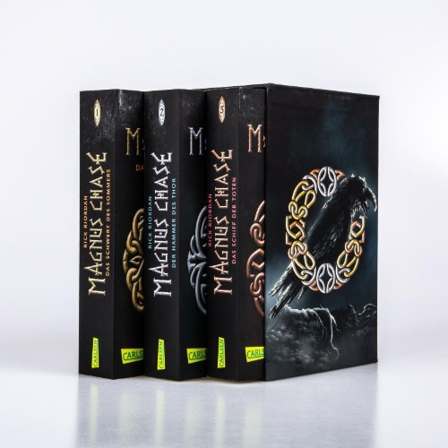 Buchcover und Innenansicht für das Buch: Magnus Chase: Magnus-Chase-Schuber (3 Bände im Taschenbuch-Schuber)