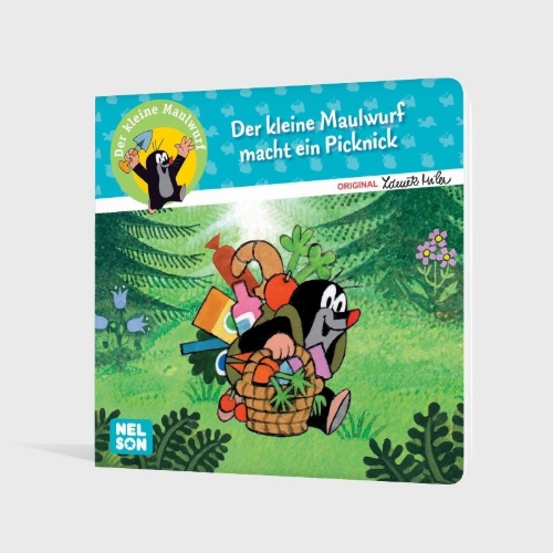 Buchcover und Innenansicht für das Buch: Der kleine Maulwurf: Der kleine Maulwurf macht ein Picknick