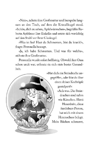 Buchcover und Innenansicht für das Buch: Petronella Apfelmus - Hexenschuss und Zaubernuss (Band 13)