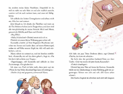 Buchcover und Innenansicht für das Buch: Bella Karamella - Ein bonbonsüßer Rettungsplan