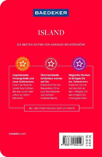 Buchcover und Innenansicht für das Buch: Baedeker Reiseführer Island
