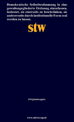 Buchcover und Innenansicht für das Buch: Demokratie und Gewaltengliederung