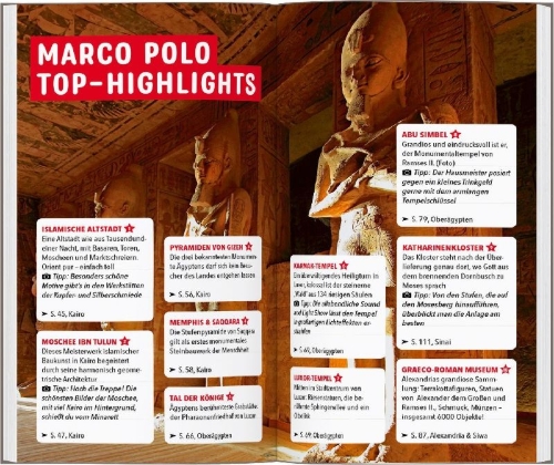 Buchcover und Innenansicht für das Buch: MARCO POLO Reiseführer Ägypten