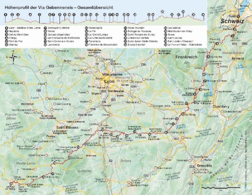 Buchcover und Innenansicht für das Buch: Frankreich: Jakobsweg Via Gebennensis von Genf nach Le Puy-en-Velay