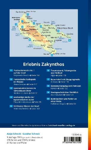 Buchcover und Innenansicht für das Buch: MICHAEL MÜLLER Reiseführer Zakynthos