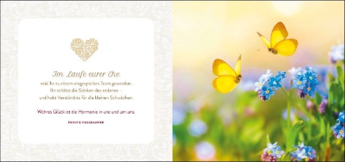 Buchcover und Innenansicht für das Buch: Zur Goldenen Hochzeit die besten Wünsche