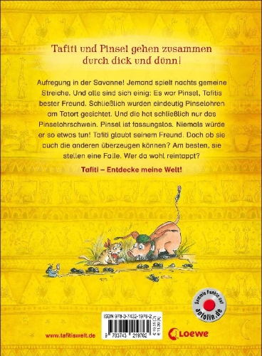 Buchcover und Innenansicht für das Buch: Tafiti (Band 22) - Pinsel unter Verdacht
