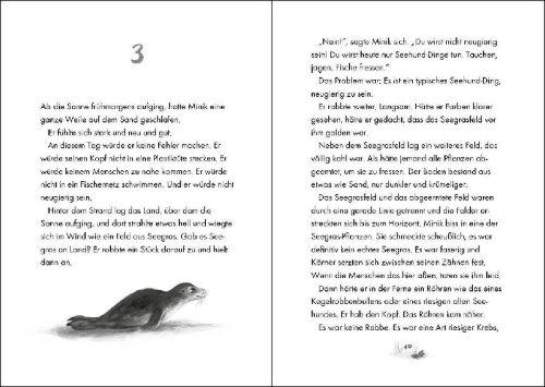 Buchcover und Innenansicht für das Buch: Das geheime Leben der Tiere (Ozean, Band 1) - Minik - Aufbruch ins weite Meer