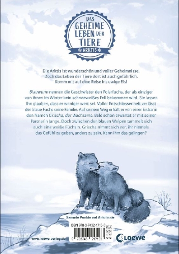 Buchcover und Innenansicht für das Buch: Das geheime Leben der Tiere (Arktis) - Das Erbe der Polarfüchse