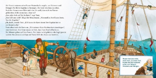 Buchcover und Innenansicht für das Buch: LESEMAUS 68: Ein Tag bei den Piraten