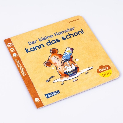 Buchcover und Innenansicht für das Buch: Baby Pixi (unkaputtbar) 151: Der kleine Hamster kann das schon!