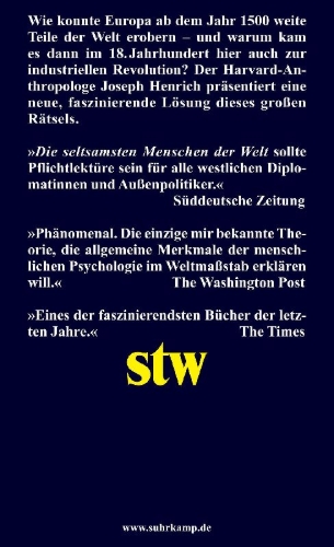 Buchcover und Innenansicht für das Buch: The WEIRDest People in the World. How the West Became Psychologically Peculiar and Particularly Prosperous