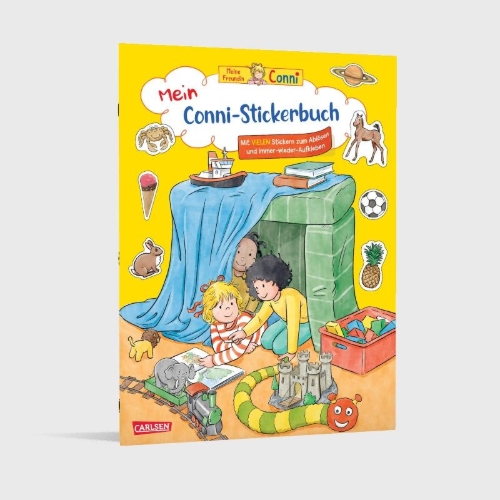 Buchcover und Innenansicht für das Buch: Conni Gelbe Reihe (Beschäftigungsbuch): Mein Conni-Stickerbuch