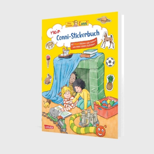 Buchcover und Innenansicht für das Buch: Conni Gelbe Reihe (Beschäftigungsbuch): Mein Conni-Stickerbuch