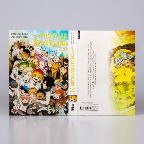 Buchcover und Innenansicht für das Buch: Yakusoku no Neverland
