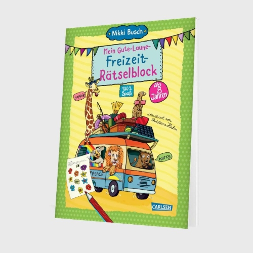 Buchcover und Innenansicht für das Buch: Rätselspaß Grundschule: Mein Gute-Laune-Freizeit-Rätselblock