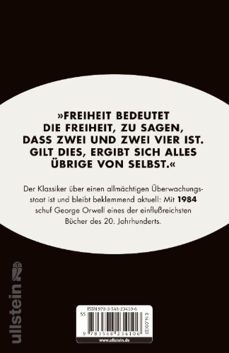 Buchcover und Innenansicht für das Buch: 1984