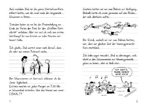 Buchcover und Innenansicht für das Buch: Diary of a Wimpy Kid: Rodrick Rules