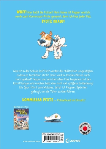 Buchcover und Innenansicht für das Buch: Kommissar Pfote (Band 7) - Spurensuche am Waldsee