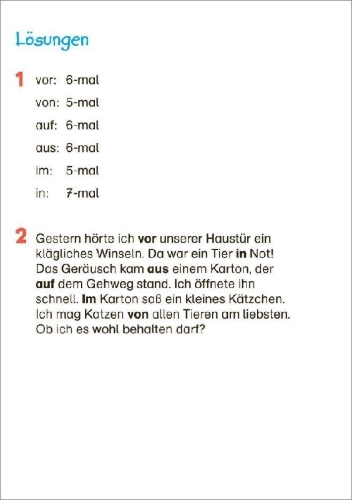 Buchcover und Innenansicht für das Buch: Fit für Deutsch 2. Klasse. Mein 5-Minuten-Block