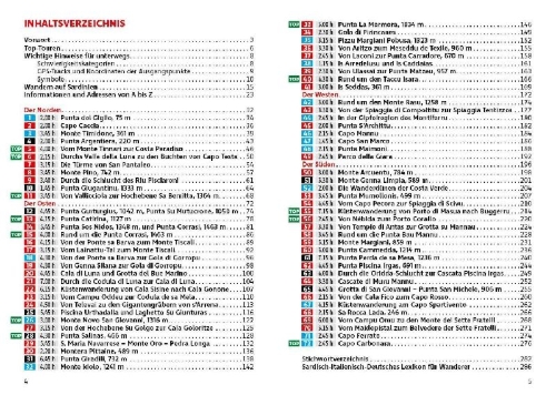 Buchcover und Innenansicht für das Buch: ROTHER Wanderführer Sardinien