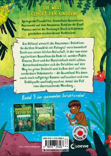 Buchcover und Innenansicht für das Buch: Die Amazonas-Detektive (Band 3) - Spurensuche im Regenwald