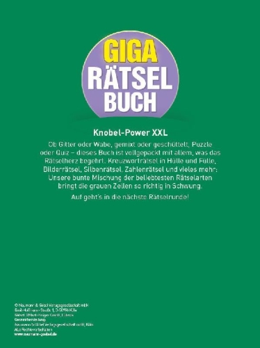 Buchcover und Innenansicht für das Buch: Giga-Rätselbuch 6