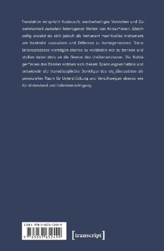 Buchcover und Innenansicht für das Buch: Übersetztes und Unübersetztes