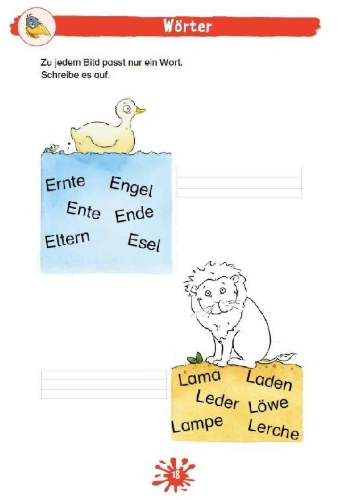 Buchcover und Innenansicht für das Buch: Mein großes Deutschbuch mit Rabe Linus - 1. Klasse