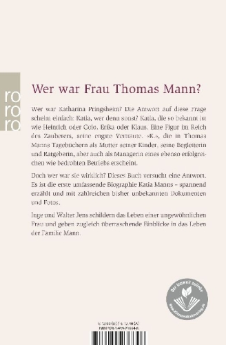 Buchcover und Innenansicht für das Buch: Frau Thomas Mann