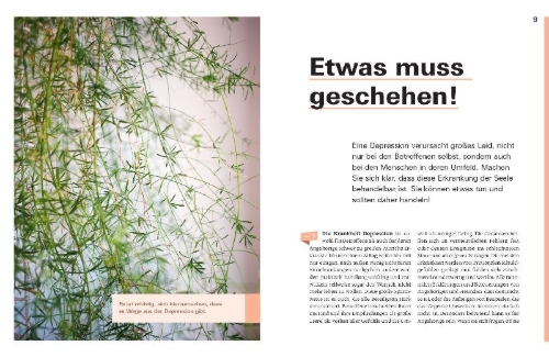 Buchcover und Innenansicht für das Buch: Depression. Das Richtige tun