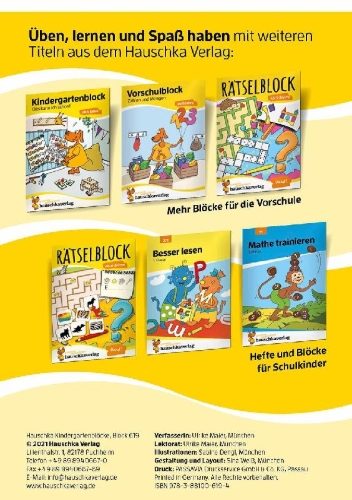 Buchcover und Innenansicht für das Buch: Kindergartenblock - Gemeinsamkeiten & Unterschiede ab 4 Jahre, A5-Block