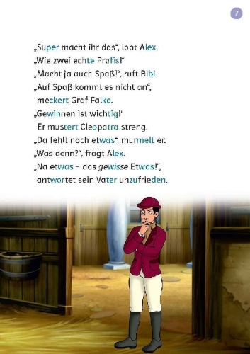 Buchcover und Innenansicht für das Buch: Lesefuchs Bibi & Tina: Cleopatra reißt aus Lesestufe 2