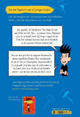 Buchcover und Innenansicht für das Buch: Loki: A Bad God's Guide to Taking the Blame