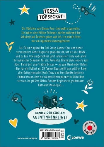 Buchcover und Innenansicht für das Buch: T wie Tessa (Band 2) - Codewort Lotusblüte