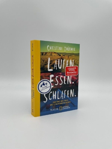 Buchcover und Innenansicht für das Buch: Laufen. Essen. Schlafen.