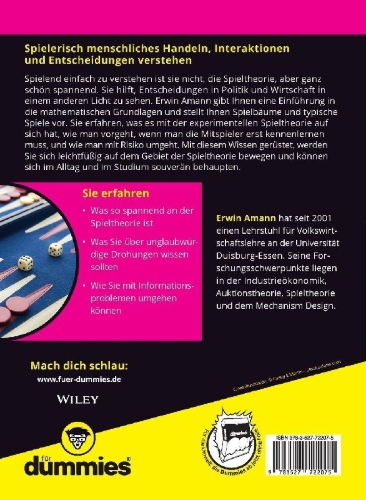 Buchcover und Innenansicht für das Buch: Spieltheorie für Dummies