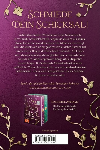 Buchcover und Innenansicht für das Buch: Jewel & Blade, Band 1 - Die Wächter von Knightsbridge