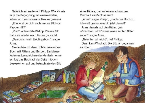 Buchcover und Innenansicht für das Buch: Das magische Baumhaus junior 02 - Auf der Spur der Ritter