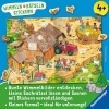 Buchcover und Innenansicht für das Buch: Wimmeln, Rätseln, Stickern: Tiere