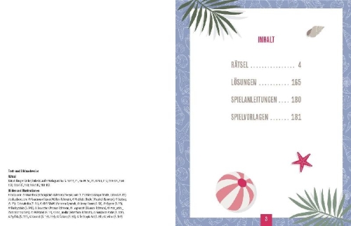 Buchcover und Innenansicht für das Buch: Das dicke Sommer-Rätselbuch