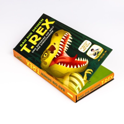 Buchcover und Innenansicht für das Buch: Bau dir deinen T. Rex
