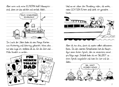Buchcover und Innenansicht für das Buch: Diary of a Wimpy Kid 11