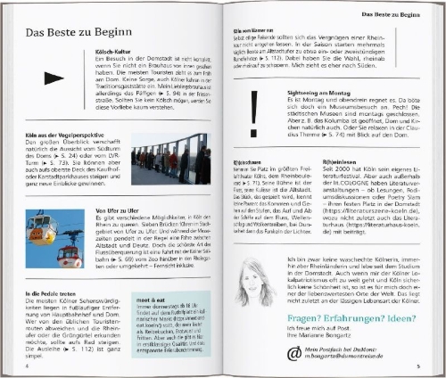 Buchcover und Innenansicht für das Buch: DUMONT direkt Reiseführer Köln